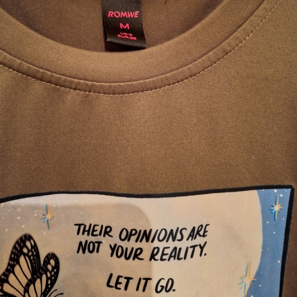 Romwe green graphic tee shirt - Picture 7 of 10